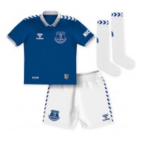 Camisa de Futebol Everton Ashley Young #18 Equipamento Principal Infantil 2023-24 Manga Curta (+ Calças curtas)